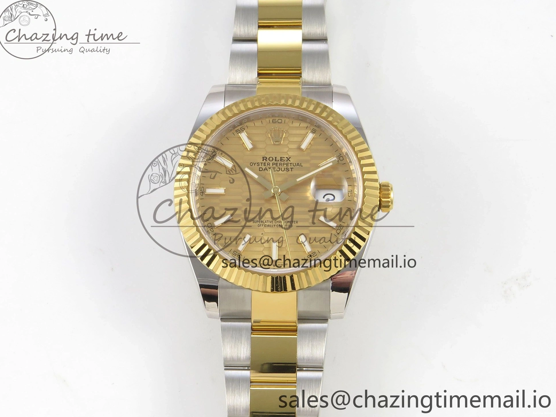 0521 DateJust 41 126333 SS YG ARF 1:1 Best Edition YG Texture Stick Dial on Oyster Bracelet SH3235 (Weighted) Efficient 209